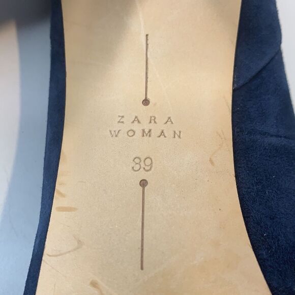 Zara blue suede platform pumps - Picture 8 of 9
